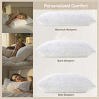 Memory Foam Pillows 1 Pk, Queen Size Bed Pillows for Sleeping, Adjustable Pillow Shredded Memory Foam Filling for Back Stomach & Side Sleeper, Certipur-Us, Washable Bamboo Rayon Cover