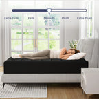 Plush 6Cm Bamboo Fibre Pillow Top Mattress Topper with Foam Core