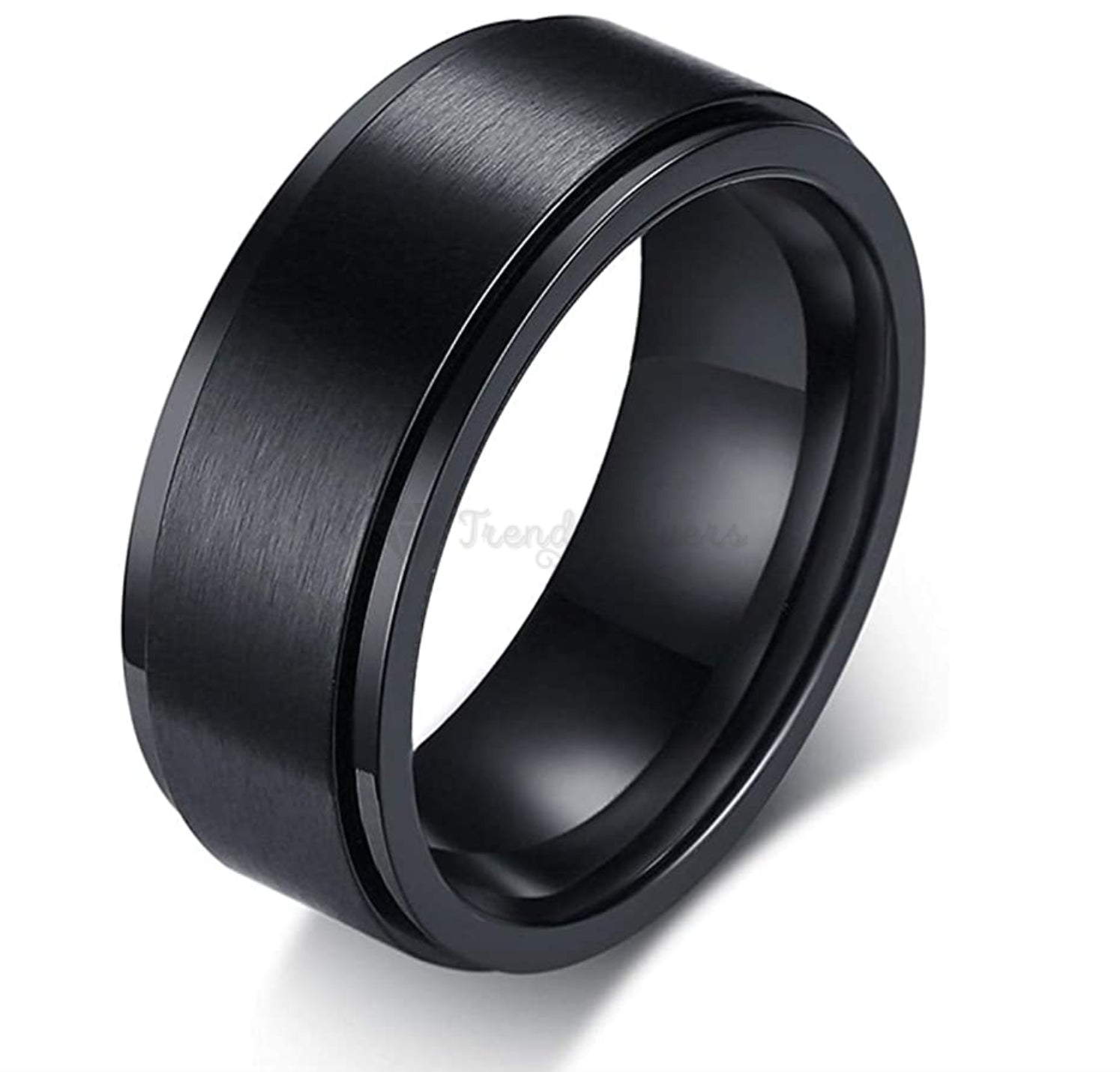 Anti-Anxiety Spinner Fidget Rotating Rings Men Women Band Stainless Steel Rings