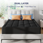 Plush 6Cm Bamboo Fibre Pillow Top Mattress Topper with Foam Core