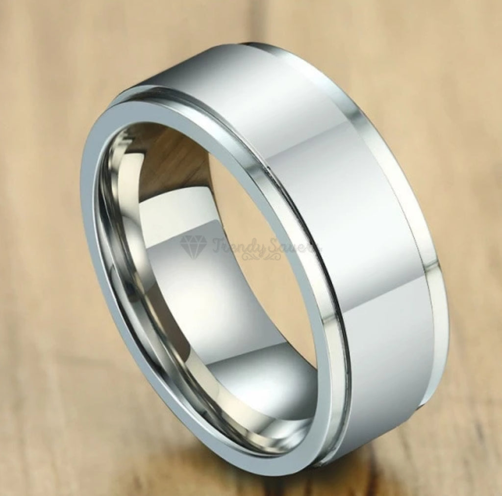 Anti-Anxiety Spinner Fidget Rotating Rings Men Women Band Stainless Steel Rings