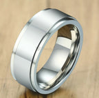 Anti-Anxiety Spinner Fidget Rotating Rings Men Women Band Stainless Steel Rings