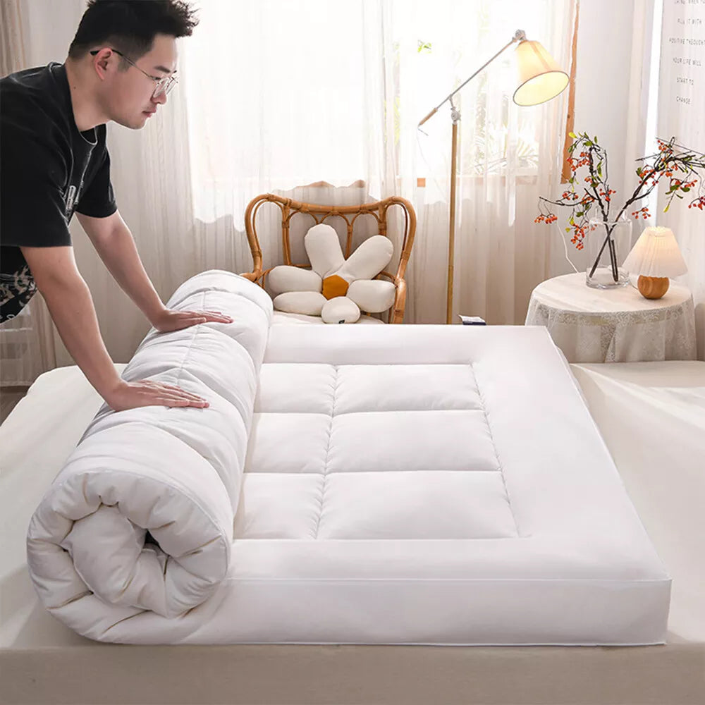 EXTRA DEEP MATTRESS TOPPER 4INCH / 10CM SINGLE DOUBLE KING SUPER KING BED SIZE