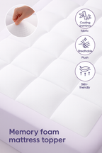 Bamboo Mattress Memory Foam Topper - 6cm