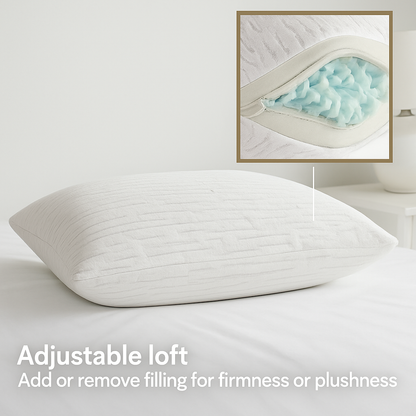 Bamboo Memory Foam Pillow  - 70 x 40 x 13cm