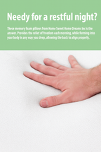 Bamboo Memory Foam Cooling  Pillow - Twin Pack