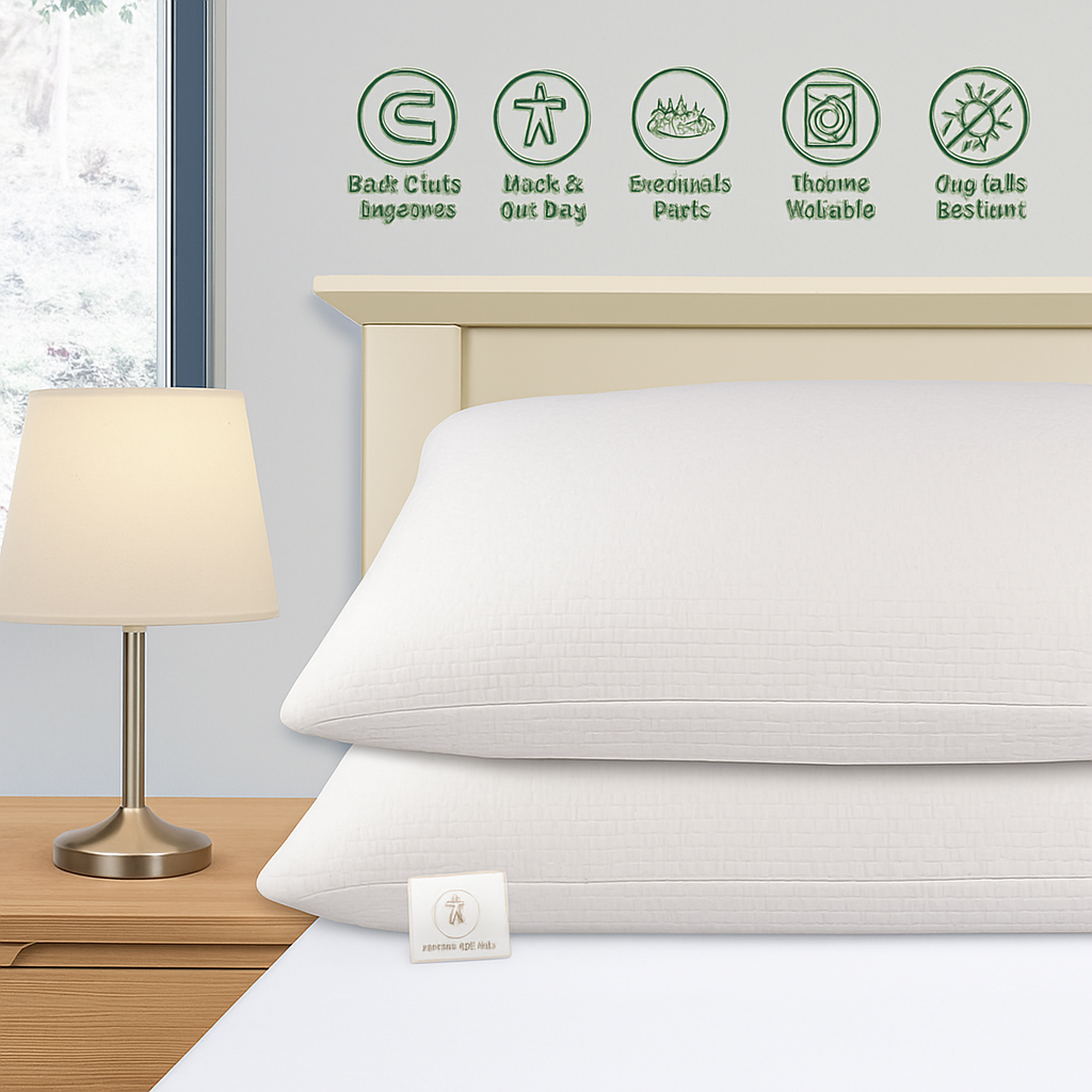 Bamboo Memory Foam Cooling  Pillow - Twin Pack