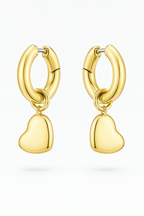 Gold-Tone Honey Love Heart Drop Earrings