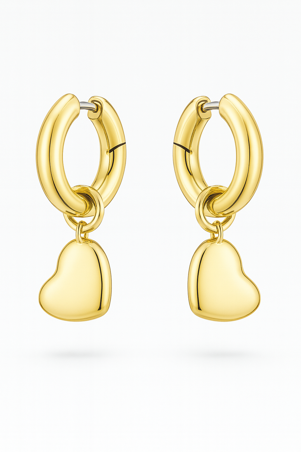 Gold-Tone Honey Love Heart Drop Earrings
