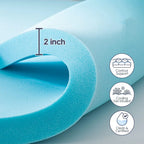 Plush 6Cm Bamboo Fibre Pillow Top Mattress Topper with Foam Core