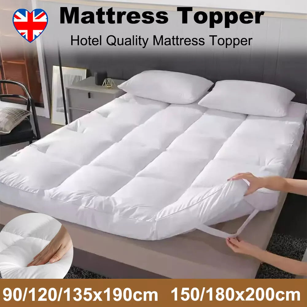 EXTRA DEEP MATTRESS TOPPER 4INCH / 10CM SINGLE DOUBLE KING SUPER KING BED SIZE