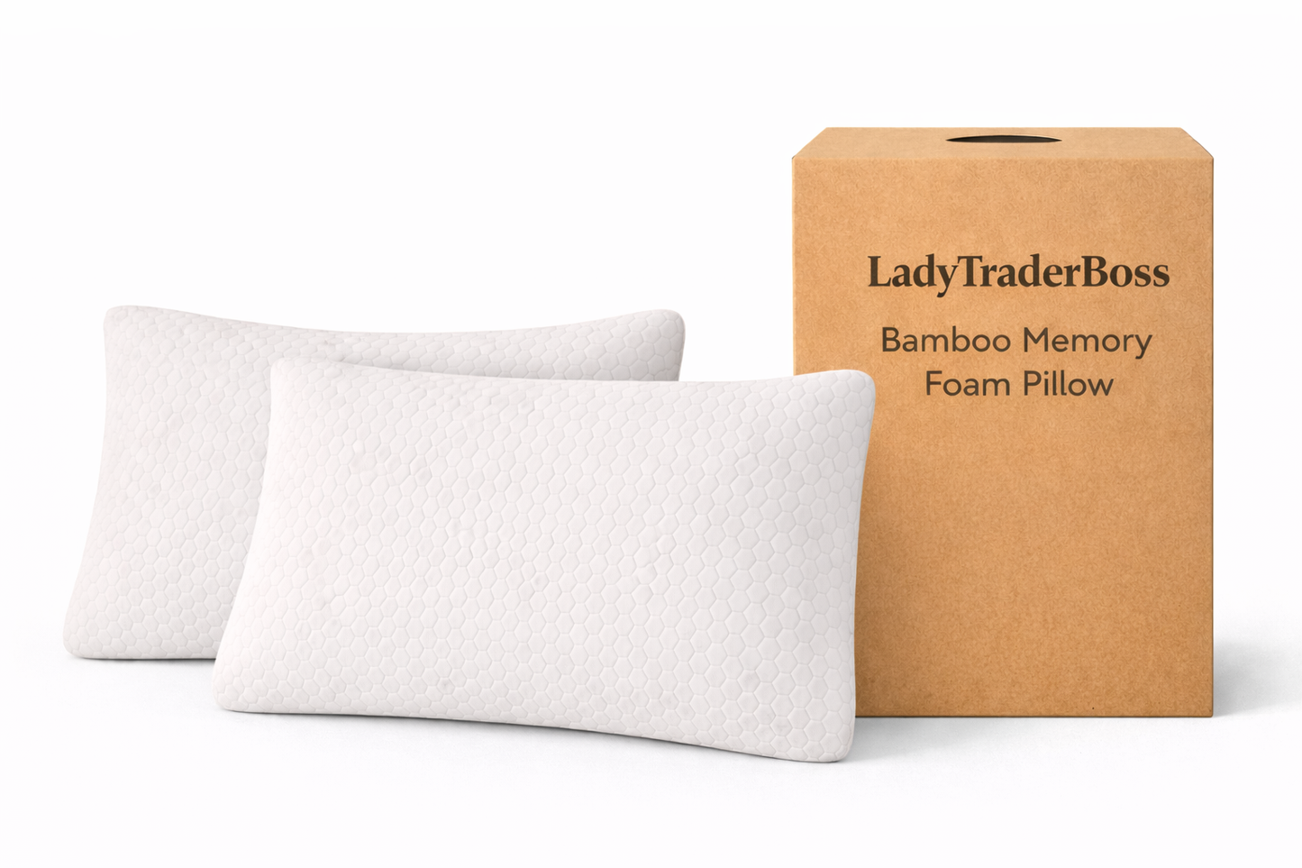 Bamboo Memory Foam Pillow  - 70 x 40 x 13cm