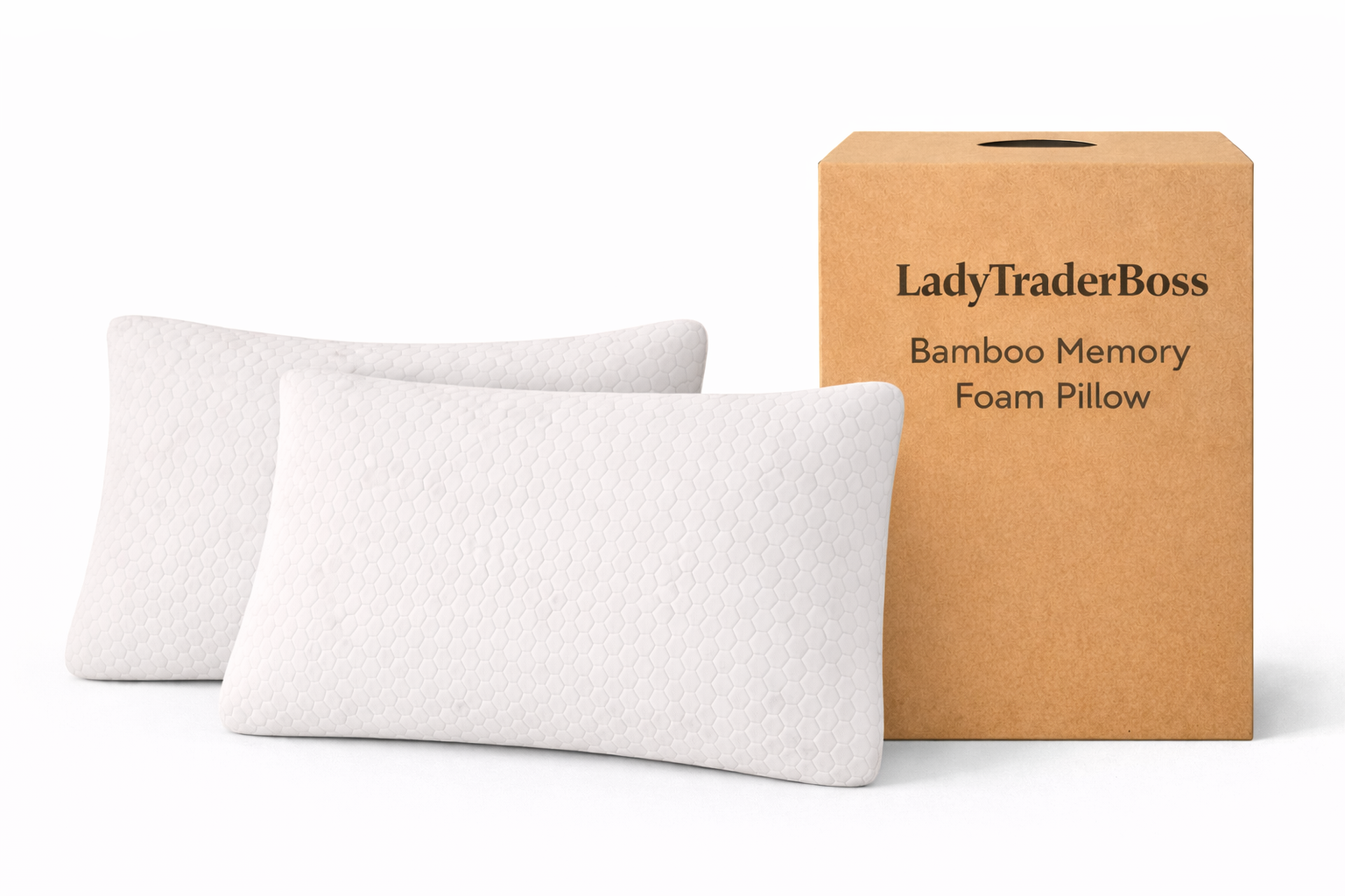 Bamboo Memory Foam Pillow  - 70 x 40 x 13cm